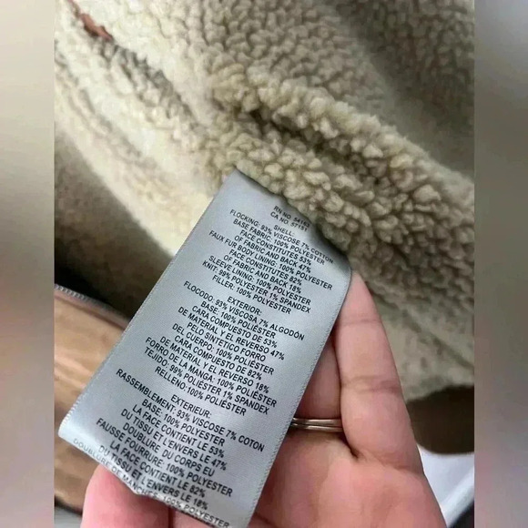 Levi’s Aviator Bomber Faux Suede Sherpa Lined Size Large - Picture 7 of 9